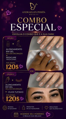 COMBO 1 💕 - Alongamento + Ped